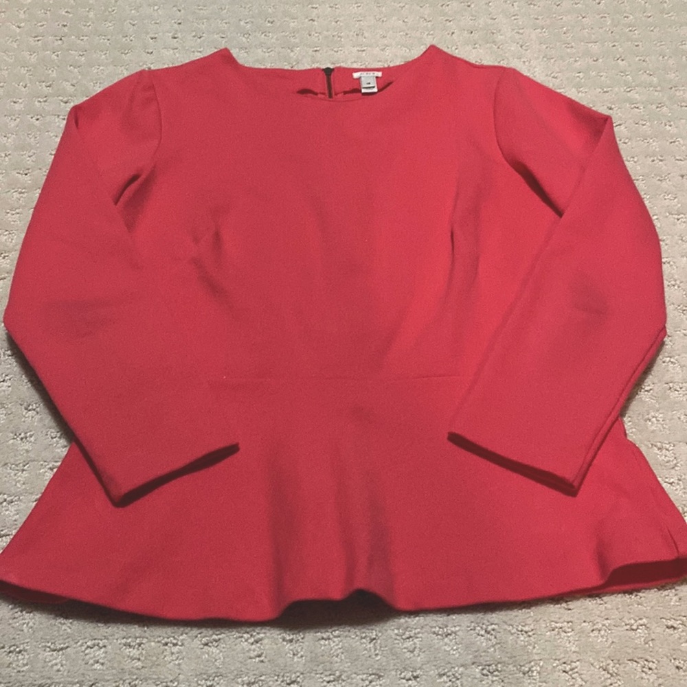 J Crew peplum long sleeve top size xs